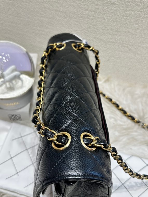 HB20432 Chanel new condition caviar classic flap bag medium 2024 full set