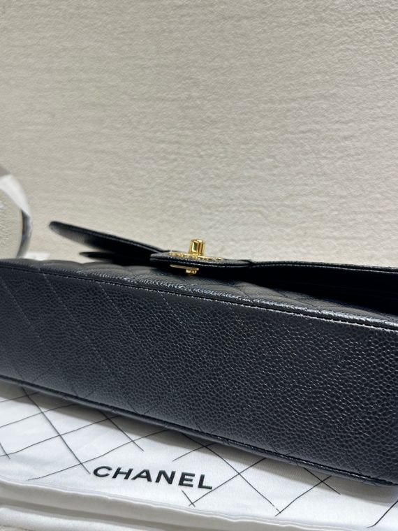 HB20432 Chanel new condition caviar classic flap bag medium 2024 full set