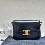 HB20430 Celine triomphe black and gold 2022 medium