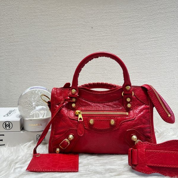 HB20407 BALENCIAGA small motorcycle bag red