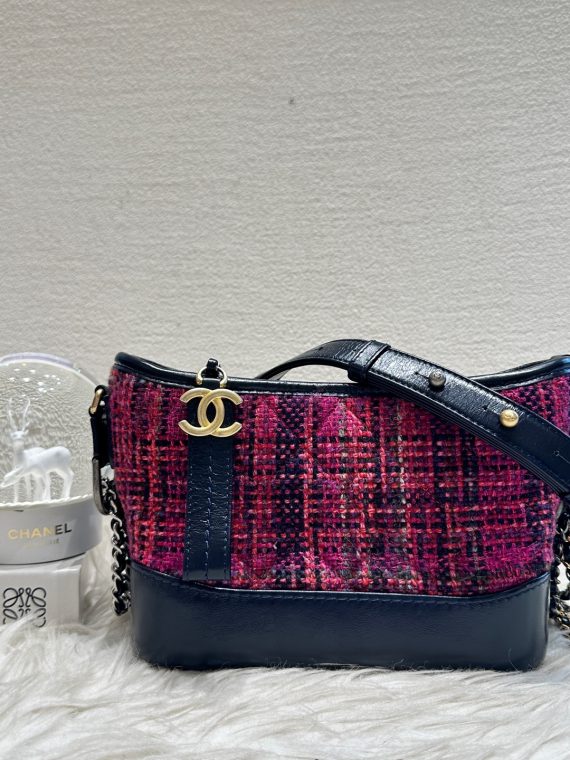 HB20413 Chanel tweed woven limited edition small gabrielle 2018