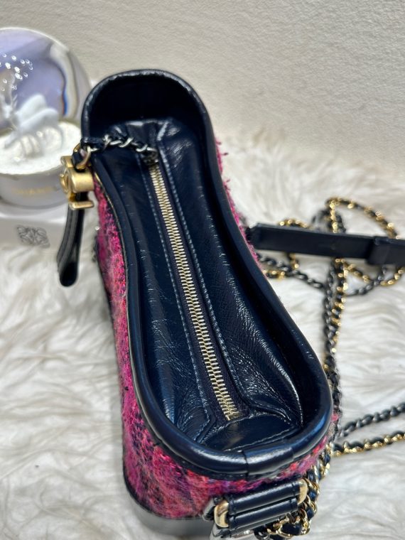 HB20413 Chanel tweed woven limited edition small gabrielle 2018