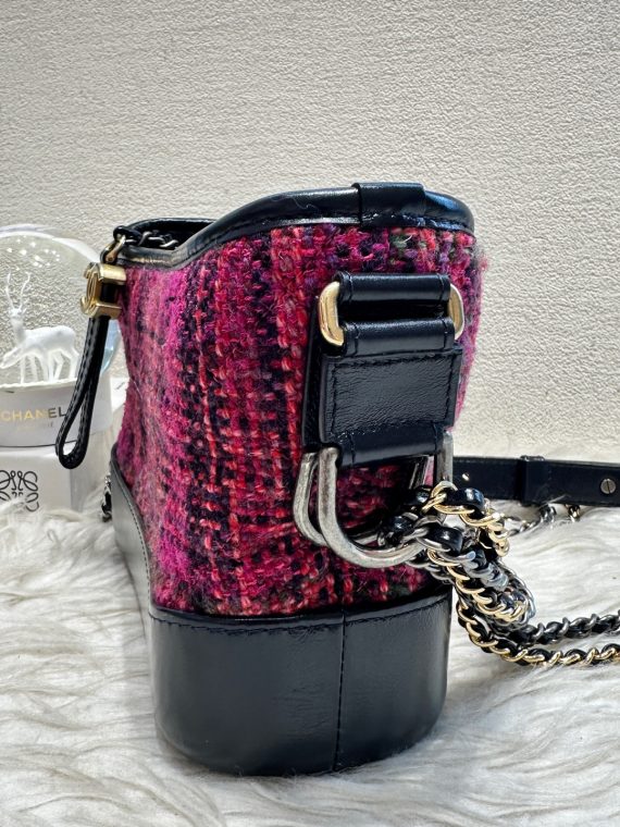 HB20413 Chanel tweed woven limited edition small gabrielle 2018