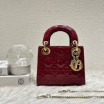 HB20527  DIOR patent red 3 grid lady dior 2017