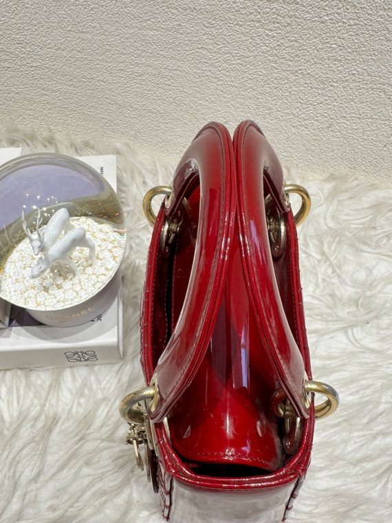 HB20527  DIOR patent red 3 grid lady dior 2017