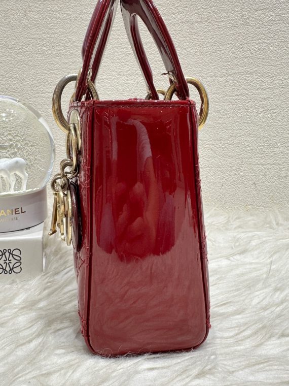 HB20527  DIOR patent red 3 grid lady dior 2017