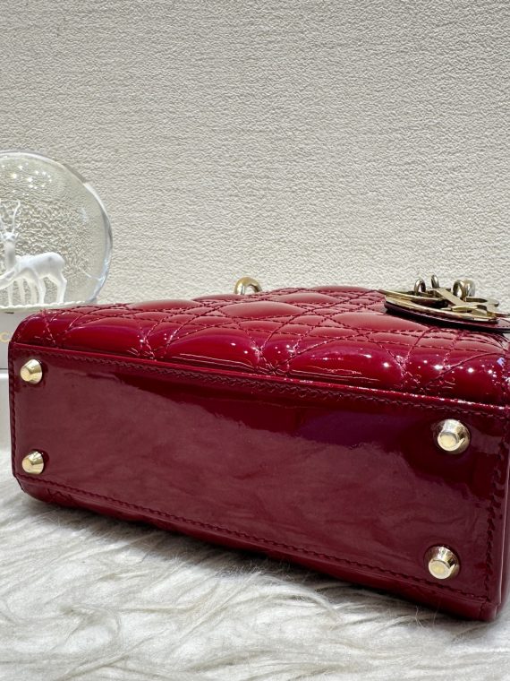 HB20527  DIOR patent red 3 grid lady dior 2017