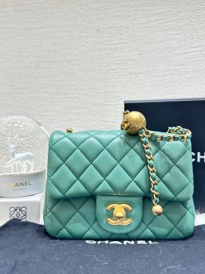 HB20531 Chanel green mini golden ball 2022 microchipped