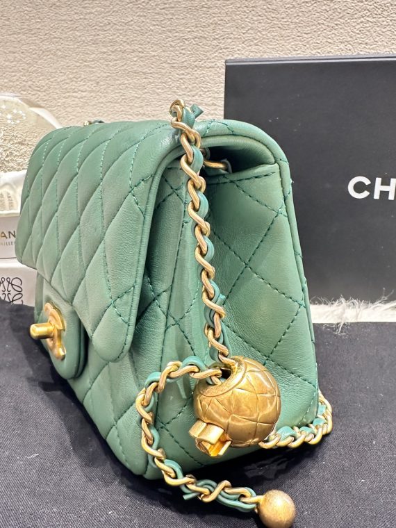 HB20531 Chanel green mini golden ball 2022 microchipped