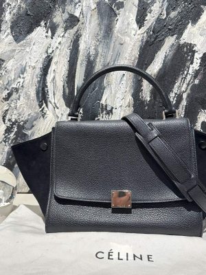 Preloved Celine black trapeze small 13745