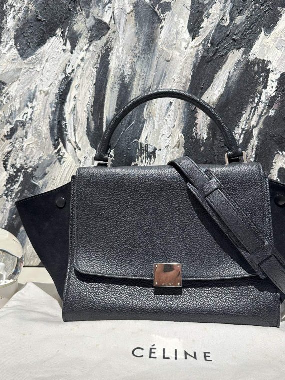 Preloved Celine black trapeze small 13745